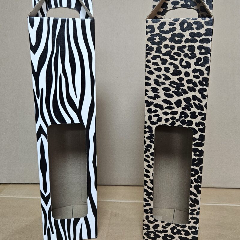 WINE Boxes Zebra Print